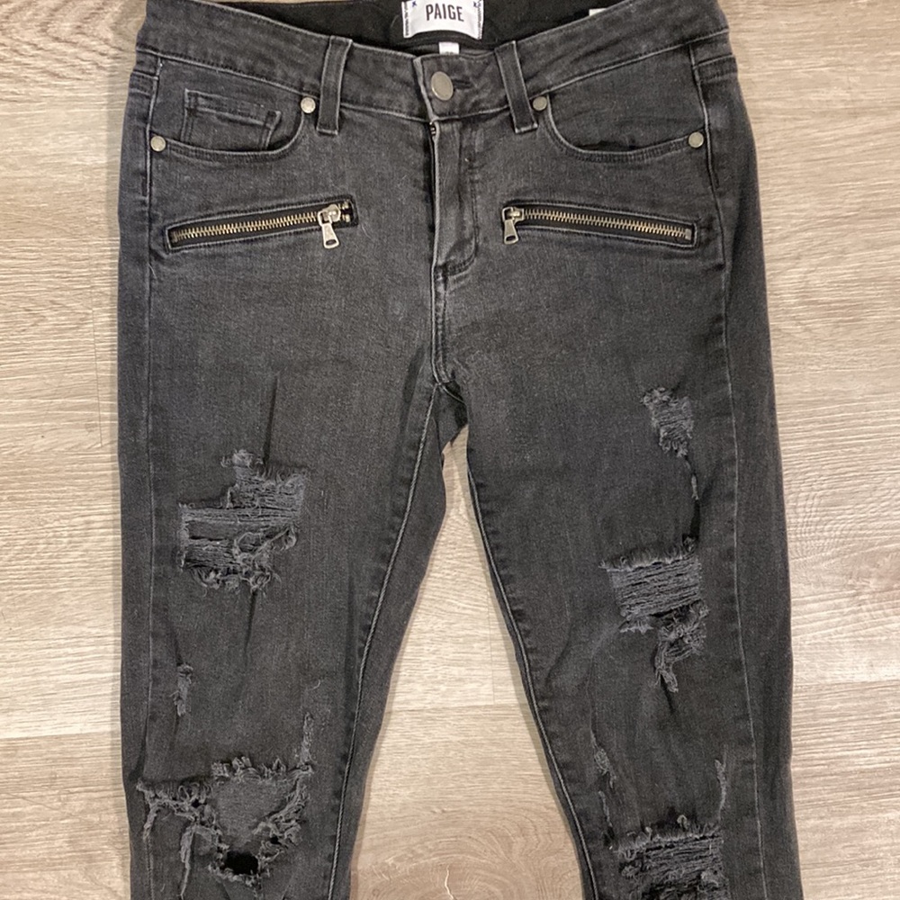 PAIGE Indio Zip Jeans Size 28 - Picture 3 of 6